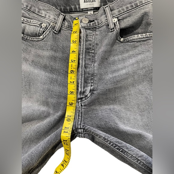 Agolde NICO Button Fly Raw Hem Hi Rise Gray Jeans Women Size 26 - Picture 13 of 15